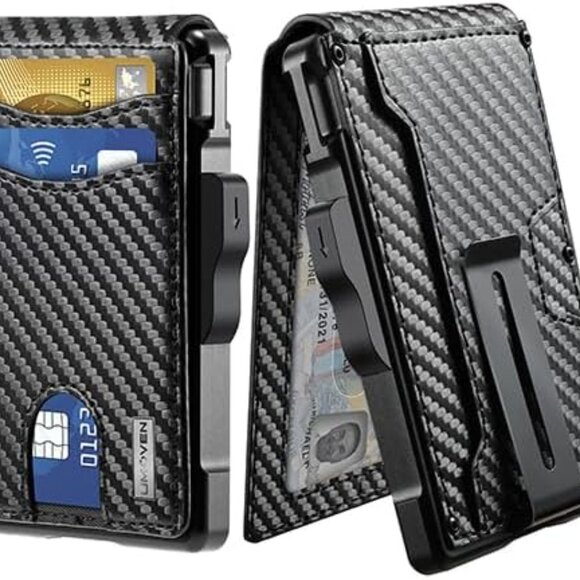 Luxury Faux Leather Slim Wallet with Card Holder - RFID Protection & Gift Box - Picture 1 of 8